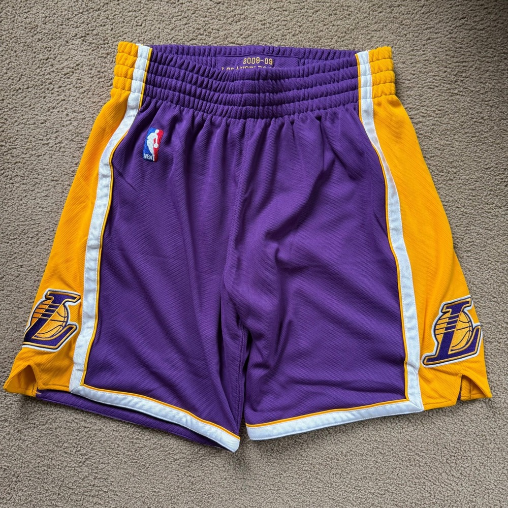 Mitchell & Ness NBA Los Angeles Lakers 2008-09 Swingman Shorts Mens Large Purple
